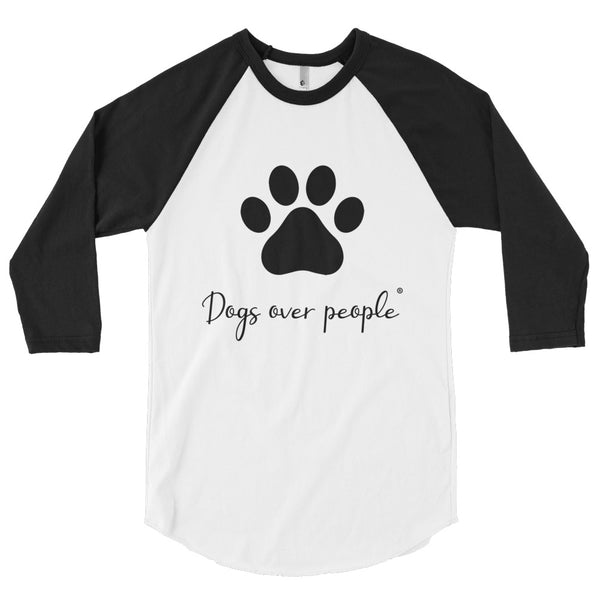 Dogs Over People Paw 3/4 sleeve raglan shirt - Dogs Over People 